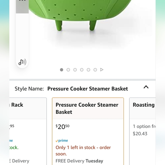 Bundle of 3 OXO SoftWorks Silicone Steamers - green - Picture 6 of 12